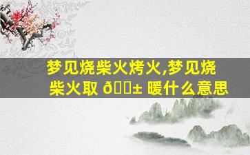 梦见烧柴火烤火,梦见烧柴火取 🐱 暖什么意思